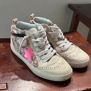 Women’s shu shop slide on high top sneakers